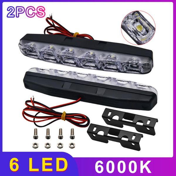 pcs led car daytime running lights drl 6 leds dc 12v 6000k automobile light source styling waterproof accessories emergency
pcs led car daytime running lights drl 6 leds dc 12v 6000k automobile light source styling waterproof accessories emergency