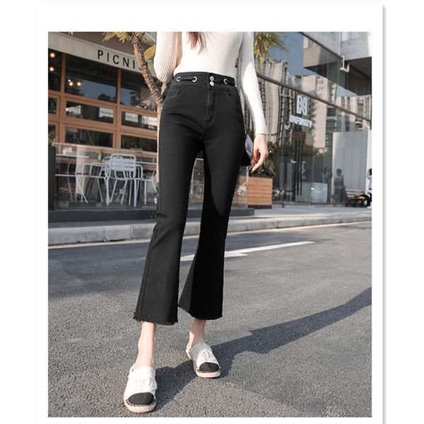 women's jeans jujuland waist flare woman denim trousers vintage women clothes fall high pants belted stretchy 8009, Blue
women's jeans jujuland waist flare woman denim trousers vintage women clothes fall high pants belted stretchy 8009, Blue