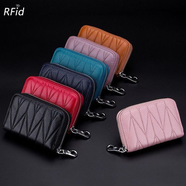 card holders women rfid fashion real cow leather coin change bag zipper style portable handy cash case wallet lady purse holder, Brown;gray
card holders women rfid fashion real cow leather coin change bag zipper style portable handy cash case wallet lady purse holder, Brown;gray