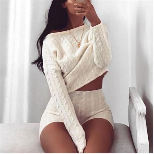 meihuida autumn winter 2pcs casual womens tracksuits o neck long sleeve cable loose warm soft knitted crop shorts suit, Gray
meihuida autumn winter 2pcs casual womens tracksuits o neck long sleeve cable loose warm soft knitted crop shorts suit, Gray