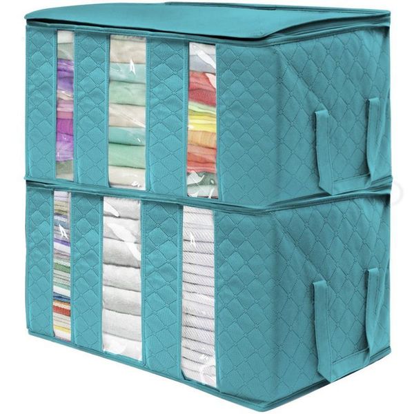 2pcs clothing organizer storage bag folding non woven clear window clothes blanket quilt closet boxes & wardrobe
2pcs clothing organizer storage bag folding non woven clear window clothes blanket quilt closet boxes & wardrobe