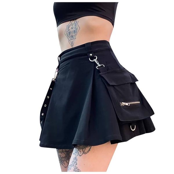 womens harajuku punk irregular mini pleated skater skirt asymmetric a line high waist hip hop clubwear gothic skirts, Black
womens harajuku punk irregular mini pleated skater skirt asymmetric a line high waist hip hop clubwear gothic skirts, Black