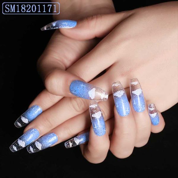 false nails 24pcs colorful coffin nail ballerina artificial art full cover tips manicure extension tool with press glue, Red;gold 
false nails 24pcs colorful coffin nail ballerina artificial art full cover tips manicure extension tool with press glue, Red;gold