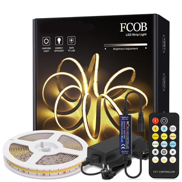 strips fob cob led lights ra90 rf 17 keys dimmable fcob cct light strip full set high density flexible warm white with dc 24v
strips fob cob led lights ra90 rf 17 keys dimmable fcob cct light strip full set high density flexible warm white with dc 24v