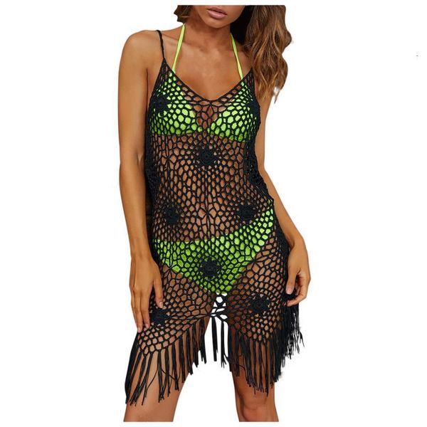 women's swimwear mesh crochet tassel bikini cover-ups dress swimsuit smock women kaftan beachwear cover bathing suit 12c7, White;black
women's swimwear mesh crochet tassel bikini cover-ups dress swimsuit smock women kaftan beachwear cover bathing suit 12c7, White;black