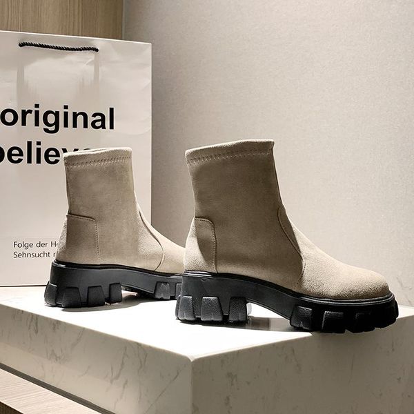 boots 2021 autumn/winter fashion thick soles show lean elastic british style casual frosted suede ankle, Black
boots 2021 autumn/winter fashion thick soles show lean elastic british style casual frosted suede ankle, Black