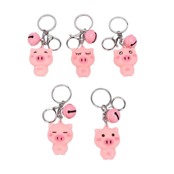 keychains fashion cute pink three-dimensional pig bell key chain keyring pendant gifts, Silver
keychains fashion cute pink three-dimensional pig bell key chain keyring pendant gifts, Silver