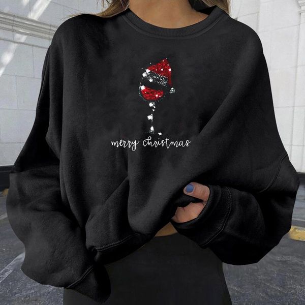 women's hoodies & sweatshirts hoodie sweatshirt fashion christmas casual wine glass print long sleeve 2021 winter warm pullovers sudade, Black
women's hoodies & sweatshirts hoodie sweatshirt fashion christmas casual wine glass print long sleeve 2021 winter warm pullovers sudade, Black