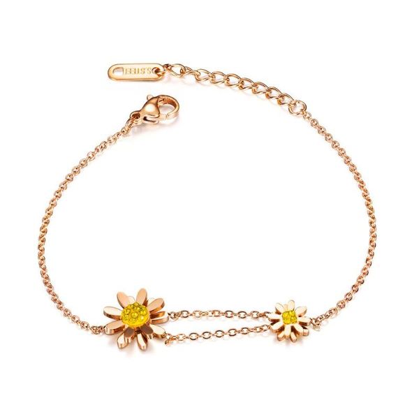 link, chain original design sparkling cz stainless steel daisy flower charm bracelets for women girls bohemia & link bracelet jewelry, Black
link, chain original design sparkling cz stainless steel daisy flower charm bracelets for women girls bohemia & link bracelet jewelry, Black
