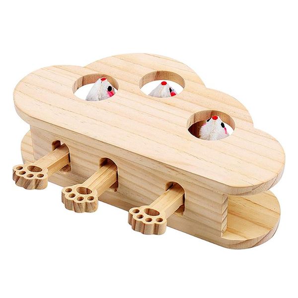 wooden interactive cat toy 3 holed funny hunting mouse hamster stick toys pet supplies
wooden interactive cat toy 3 holed funny hunting mouse hamster stick toys pet supplies