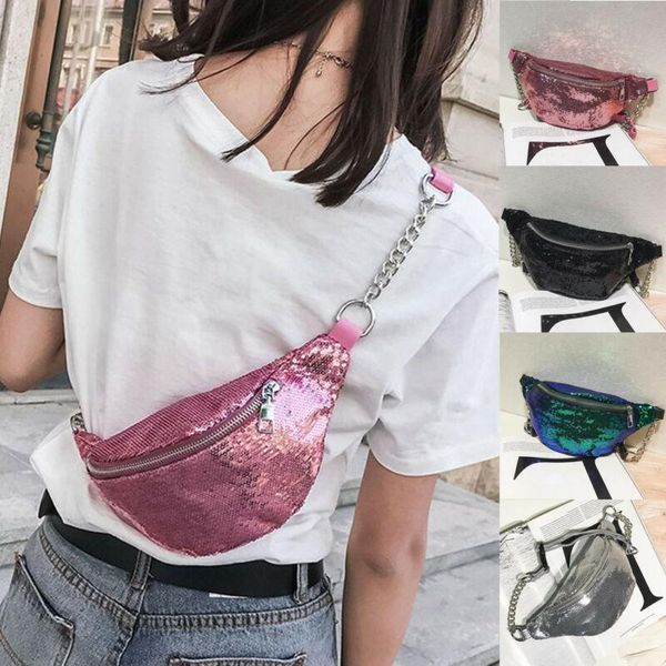 fashion women girls sequins glitter waist bag lady fanny pack pouch hip purse satchel shouder chain crossbody bags
fashion women girls sequins glitter waist bag lady fanny pack pouch hip purse satchel shouder chain crossbody bags