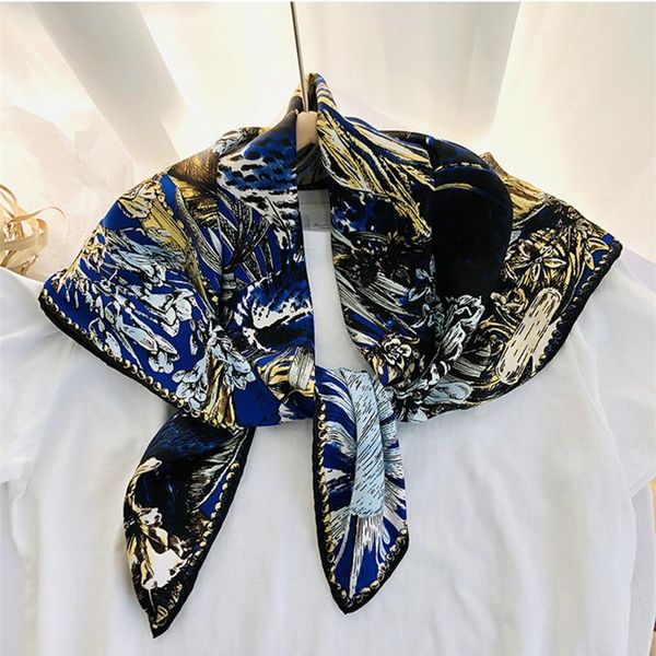 scarves 90cm manual hand roll twill silk scarf women vintage leopard curled square echarpes foulards femme wrap bandana hijab, Blue;gray
scarves 90cm manual hand roll twill silk scarf women vintage leopard curled square echarpes foulards femme wrap bandana hijab, Blue;gray