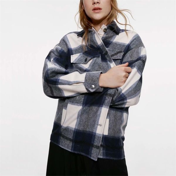spring and autumn women's jacket casual plaid lapel long sleeve pocket decorative 210430, Black;brown
spring and autumn women's jacket casual plaid lapel long sleeve pocket decorative 210430, Black;brown