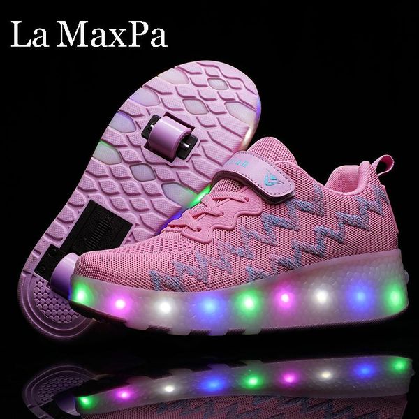 size 28-40 usb charging glowing sneakers on wheels kids led shoes luminous for children boys girls roller skate athletic & outdoor, Black
size 28-40 usb charging glowing sneakers on wheels kids led shoes luminous for children boys girls roller skate athletic & outdoor, Black