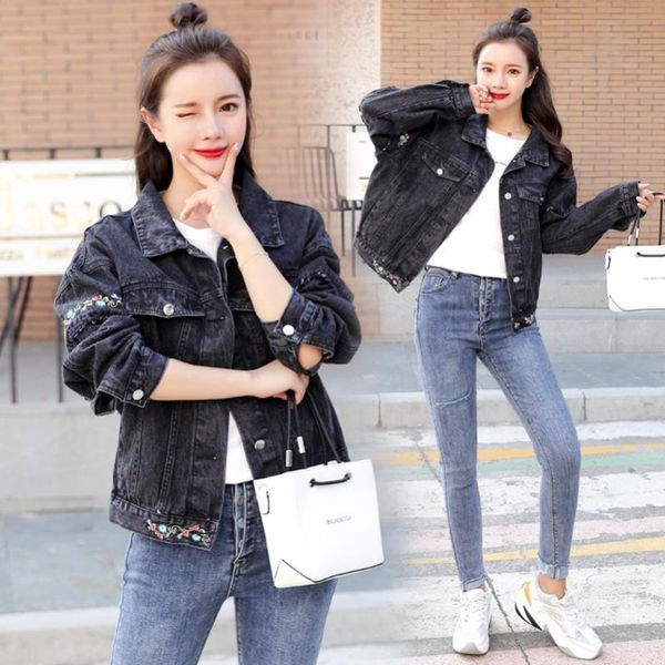 women's jackets sexemara fashion the loose embroidery cross lace up burr wild denim jacket, Black;brown
women's jackets sexemara fashion the loose embroidery cross lace up burr wild denim jacket, Black;brown