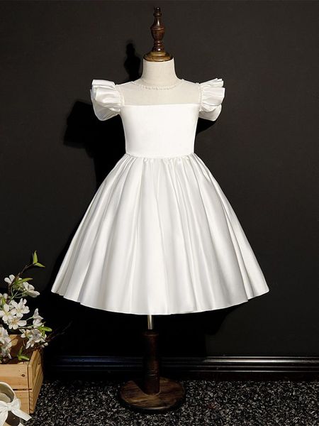 girl's dresses satin flower girls for wedding party first communion lace beading neck child graduation gowns, Red;yellow
girl's dresses satin flower girls for wedding party first communion lace beading neck child graduation gowns, Red;yellow