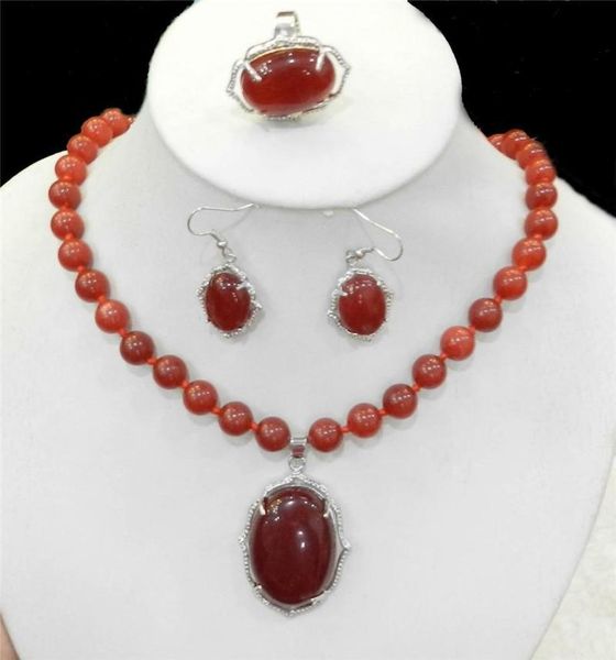 natural charming red ruby gemstone necklace ring earring jewelry sets bracelet, earrings &, Black
natural charming red ruby gemstone necklace ring earring jewelry sets bracelet, earrings &, Black