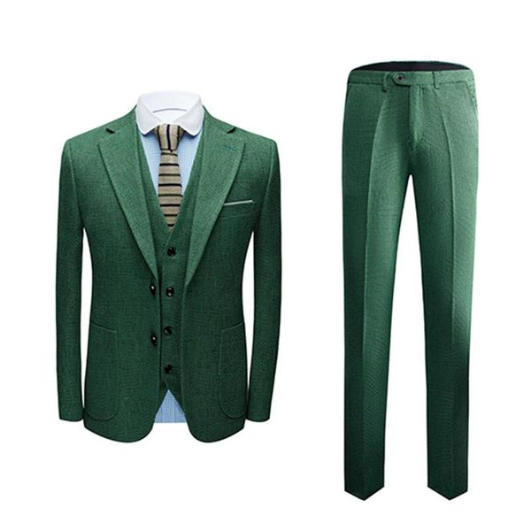 men's suits & blazers 2021 suit dark green linen korean business slim 3 pcs set wedding groom men can be sold separately, White;black
men's suits & blazers 2021 suit dark green linen korean business slim 3 pcs set wedding groom men can be sold separately, White;black