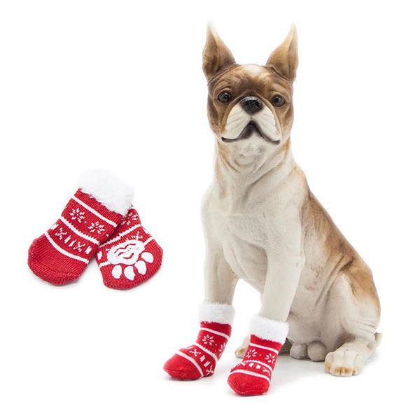 dog apparel 4pcs christmas pet socks shoes year snowflake shape non-slip knit cat soft warm accessories
dog apparel 4pcs christmas pet socks shoes year snowflake shape non-slip knit cat soft warm accessories