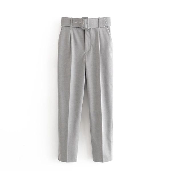 women's pants & capris women office lady gray suit with belt 2021 high waist casual long trousers female fashion pockets pleated solid, Black;white
women's pants & capris women office lady gray suit with belt 2021 high waist casual long trousers female fashion pockets pleated solid, Black;white