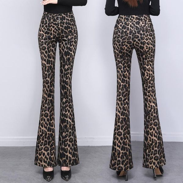 high waist leopard print flare leggings 2021 sping winter women fashion bodycon trousers club pants women's & capris, Black;white
high waist leopard print flare leggings 2021 sping winter women fashion bodycon trousers club pants women's & capris, Black;white