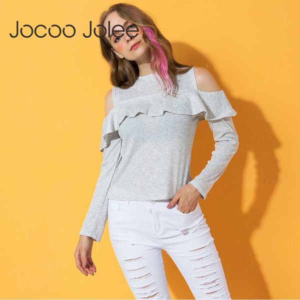 jocoo jolee cold shoulder female long sleeve sweater women sweet pink ruffles knitted pullover autumn winter jumper 210619, White;black
jocoo jolee cold shoulder female long sleeve sweater women sweet pink ruffles knitted pullover autumn winter jumper 210619, White;black