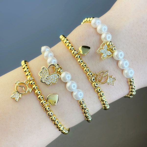 summer 2021 new creative popular couple bracelet pearl round bead elastic bracelet jewelry brd53, Golden;silver
summer 2021 new creative popular couple bracelet pearl round bead elastic bracelet jewelry brd53, Golden;silver