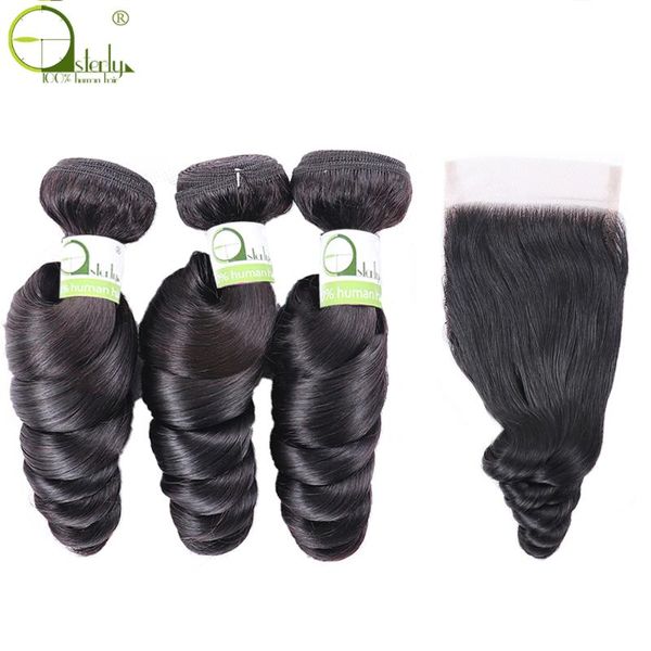 human hair bulks sterly loose wave bundles with closure natural color brazilian weave remy extension, Black
human hair bulks sterly loose wave bundles with closure natural color brazilian weave remy extension, Black