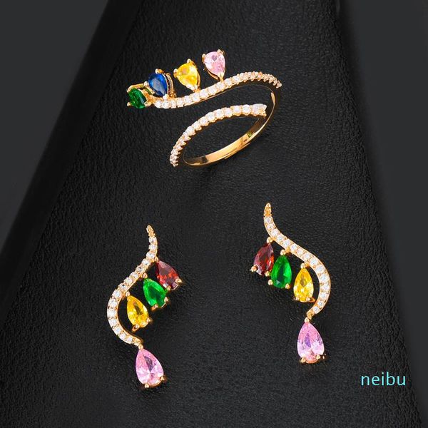 earrings & necklace godki 2021 charms 2pcs earring ring set for women wedding party multicolor cubic zircon dubai bridal jewelry gift, Silver
earrings & necklace godki 2021 charms 2pcs earring ring set for women wedding party multicolor cubic zircon dubai bridal jewelry gift, Silver
