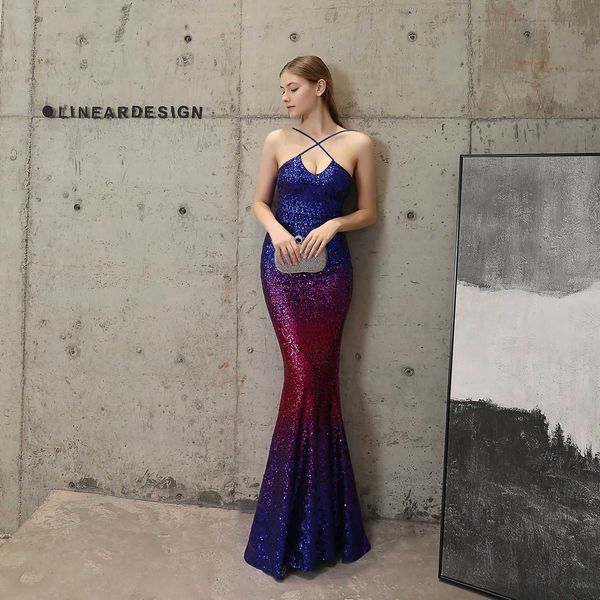 luxury evening dress 16673# sequin evening long banquet slim fitting fishtail elegant celebrity party annual meeting host, Black;gray
luxury evening dress 16673# sequin evening long banquet slim fitting fishtail elegant celebrity party annual meeting host, Black;gray
