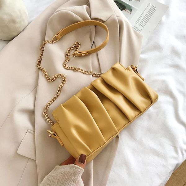 evening bags solid color pleated tote bag 2021 fashion high-quality pu leather women's designer handbag chain shoulder messenger
evening bags solid color pleated tote bag 2021 fashion high-quality pu leather women's designer handbag chain shoulder messenger