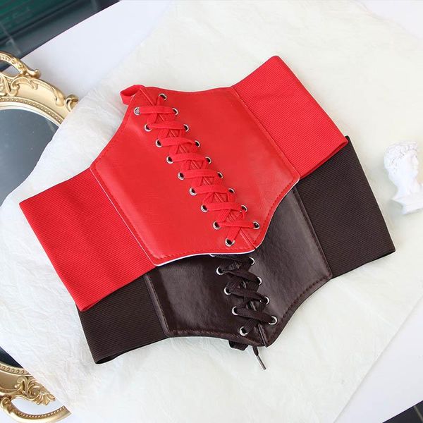 belts ultra super wide corset belt pu leather slimming body for women elastic high waist ladies front tie up waistband, Black;brown
belts ultra super wide corset belt pu leather slimming body for women elastic high waist ladies front tie up waistband, Black;brown