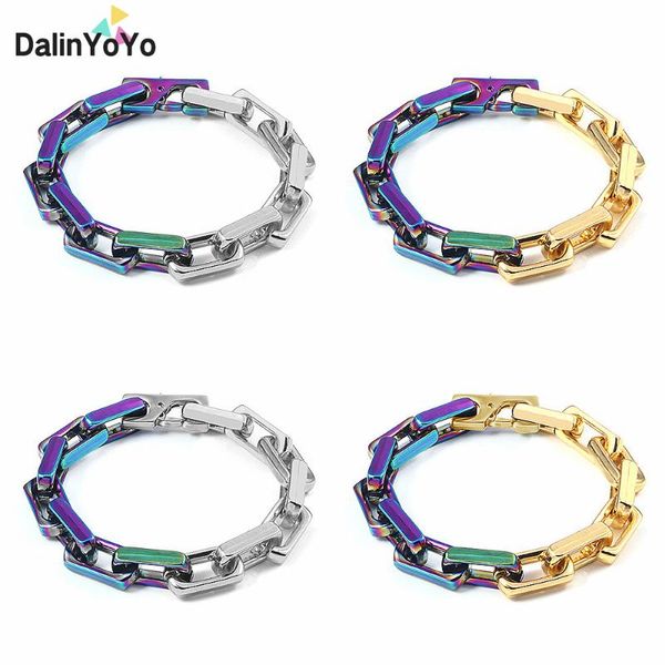 bangle 2021 trendy square cuban chain men bracelet classic stainless steel meta for women girls party jewelry, Black
bangle 2021 trendy square cuban chain men bracelet classic stainless steel meta for women girls party jewelry, Black