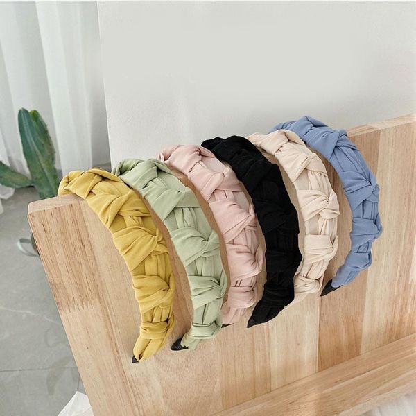 hair accessories 2021 knotted braided headband pleated candy color hoop wide brim head folds non-slip fashion
hair accessories 2021 knotted braided headband pleated candy color hoop wide brim head folds non-slip fashion