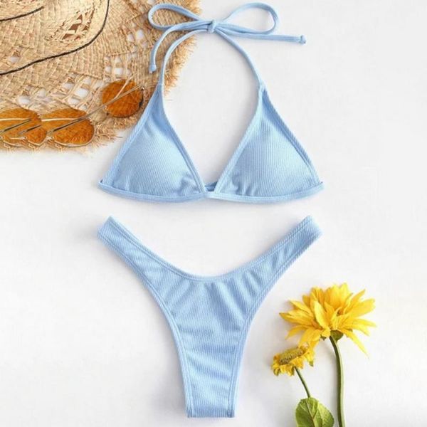 women's swimwear 2021 women 2pcs brazilian bikini set halter triangle micro swimsuit solid color high cut push up bathing suit, White;black
women's swimwear 2021 women 2pcs brazilian bikini set halter triangle micro swimsuit solid color high cut push up bathing suit, White;black