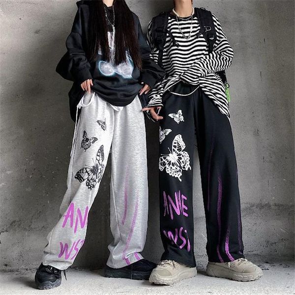women's pants & capris sweatpants women harajuku gothic fashion punk pockets jogger trousers hip hop elastics casual streetwear, Black;white 
women's pants & capris sweatpants women harajuku gothic fashion punk pockets jogger trousers hip hop elastics casual streetwear, Black;white
