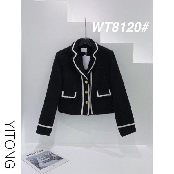 women's jackets 2021 autumn and winter college style aristocratic french retro light jacket black white wool metal button short coat, Black;brown
women's jackets 2021 autumn and winter college style aristocratic french retro light jacket black white wool metal button short coat, Black;brown