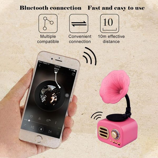 retro bluetooth gramophone speaker portable mini wireless hq-sound four color fm radio support tf card speakers
retro bluetooth gramophone speaker portable mini wireless hq-sound four color fm radio support tf card speakers