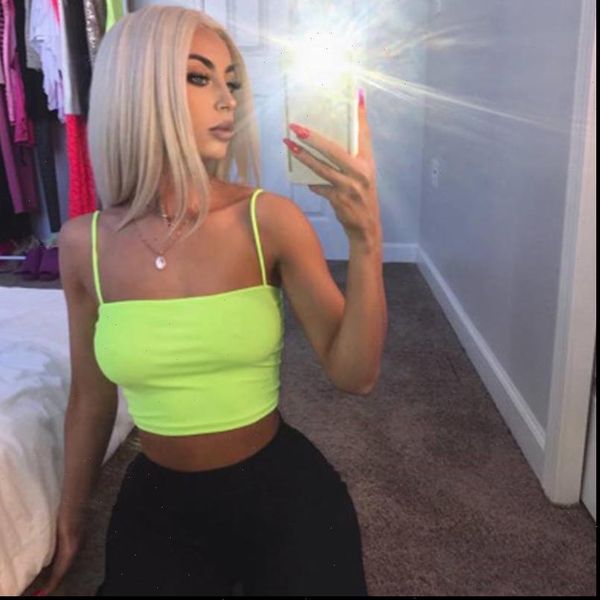 women womens cami shirts fluorescent green pink crop solid slash streetwear mujer summer harajuku tank short party vest, White
women womens cami shirts fluorescent green pink crop solid slash streetwear mujer summer harajuku tank short party vest, White