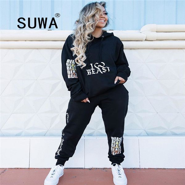 women letter printed hoodies sweatshirt baggy pants trousers cool girl streetwear track suit 2 piece outfits bf style 210525, White
women letter printed hoodies sweatshirt baggy pants trousers cool girl streetwear track suit 2 piece outfits bf style 210525, White