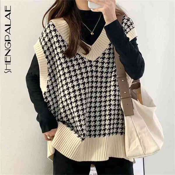 autumn women's waistcoat v-neck large size plaid fashion knitted pullover sweater female vest trendy 5a502 210427, Black;white
autumn women's waistcoat v-neck large size plaid fashion knitted pullover sweater female vest trendy 5a502 210427, Black;white