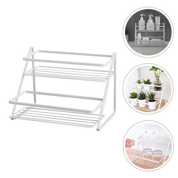 hooks & rails 1pc double-layer kitchen storage rack iron art shelf space-saving white
hooks & rails 1pc double-layer kitchen storage rack iron art shelf space-saving white