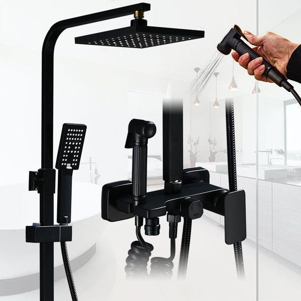 shower household whole copper set multi-function black pressurization in the rain nozzle showers bathroom sets
shower household whole copper set multi-function black pressurization in the rain nozzle showers bathroom sets