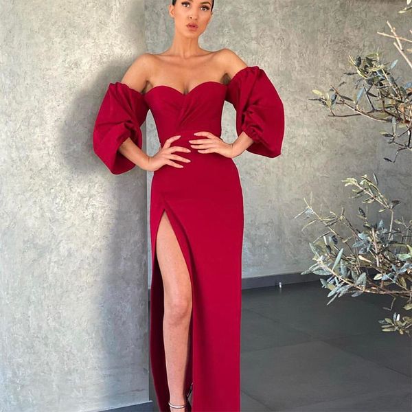 burgundy evening dresses 2021 with dubai middle east high split formal gowns party prom dress plus size vestidos de festa half sleeve, Black;red
burgundy evening dresses 2021 with dubai middle east high split formal gowns party prom dress plus size vestidos de festa half sleeve, Black;red