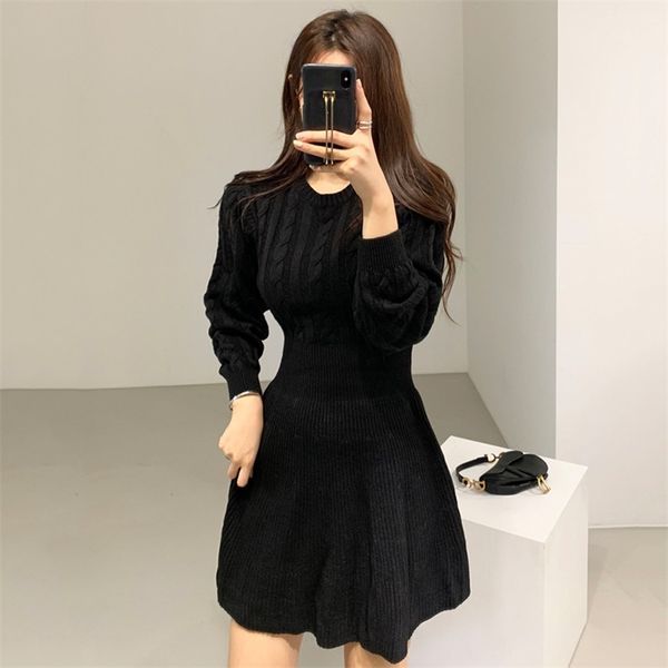 fall winter korean style a-line short dresses for women fashion retro corest ribbing twist knit dress black khaki 210519, Black;gray
fall winter korean style a-line short dresses for women fashion retro corest ribbing twist knit dress black khaki 210519, Black;gray