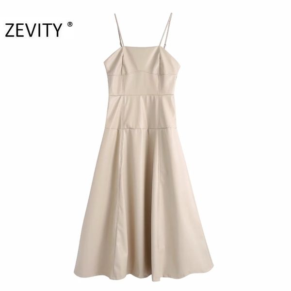 zevity women vintage solid faux leather casual sling midi dress female chic adjustable strap brand party vestido ds4597 210419, Black;gray
zevity women vintage solid faux leather casual sling midi dress female chic adjustable strap brand party vestido ds4597 210419, Black;gray