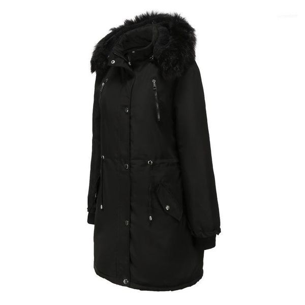 women's down & parkas c71 cotton padded jacket medium length large size hood detachable winter warm plush coat1, Black
women's down & parkas c71 cotton padded jacket medium length large size hood detachable winter warm plush coat1, Black