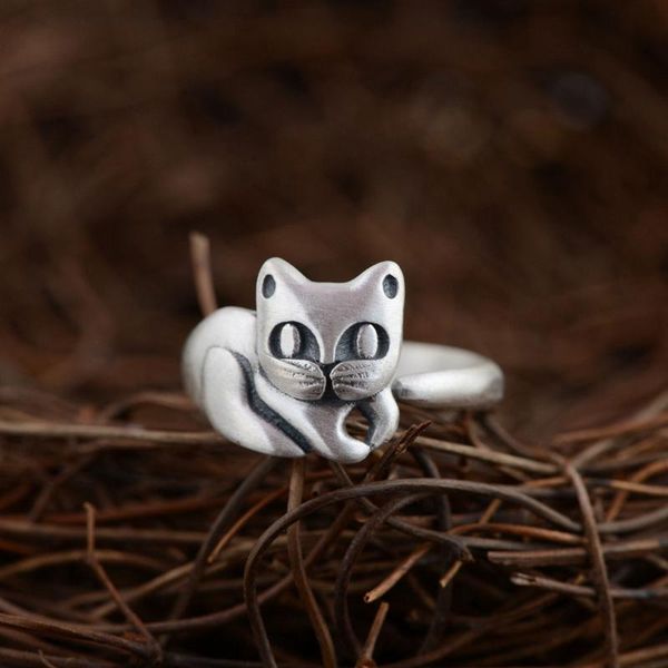 cluster rings 925 sterling silver cat ring 100% real s925 thai for women jewelry adjustable size, Golden;silver
cluster rings 925 sterling silver cat ring 100% real s925 thai for women jewelry adjustable size, Golden;silver