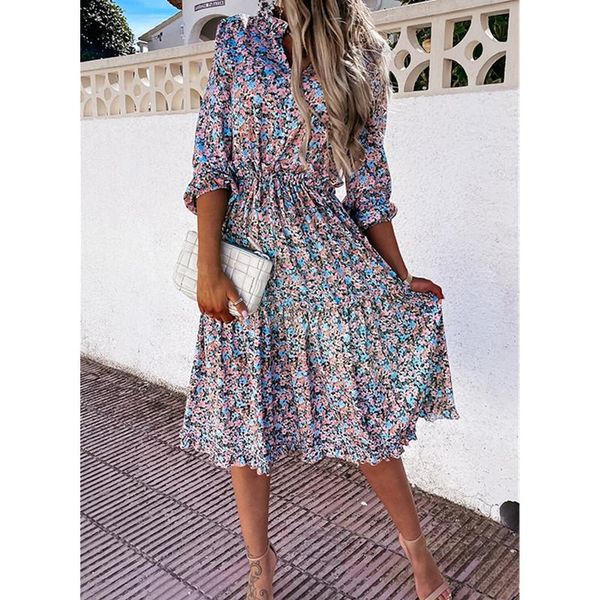 casual dresses 2021 autumn bohemian floral temperament print v-neck fashion cake dress women, Black;gray
casual dresses 2021 autumn bohemian floral temperament print v-neck fashion cake dress women, Black;gray