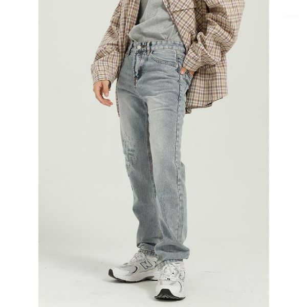| autumn and winter 2021 products korean trend personality wear straight tube light color jeans men men's, Blue
| autumn and winter 2021 products korean trend personality wear straight tube light color jeans men men's, Blue